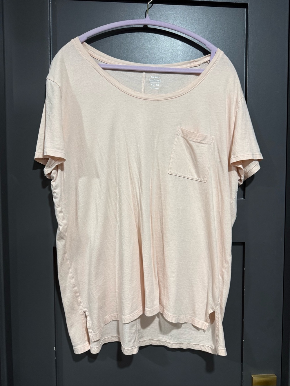 Old Navy Light Pink Short-Sleeve Pocket Tee